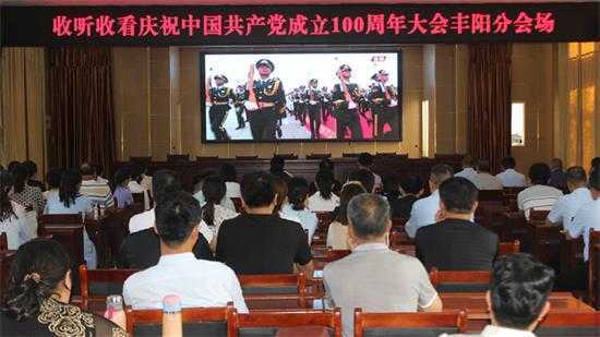 丰阳镇组织收看建党100周年庆祝大会(图1)