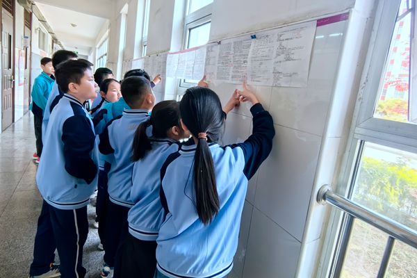 平邑县第二实验小学开展楼道项目化作业展评活动(图2)