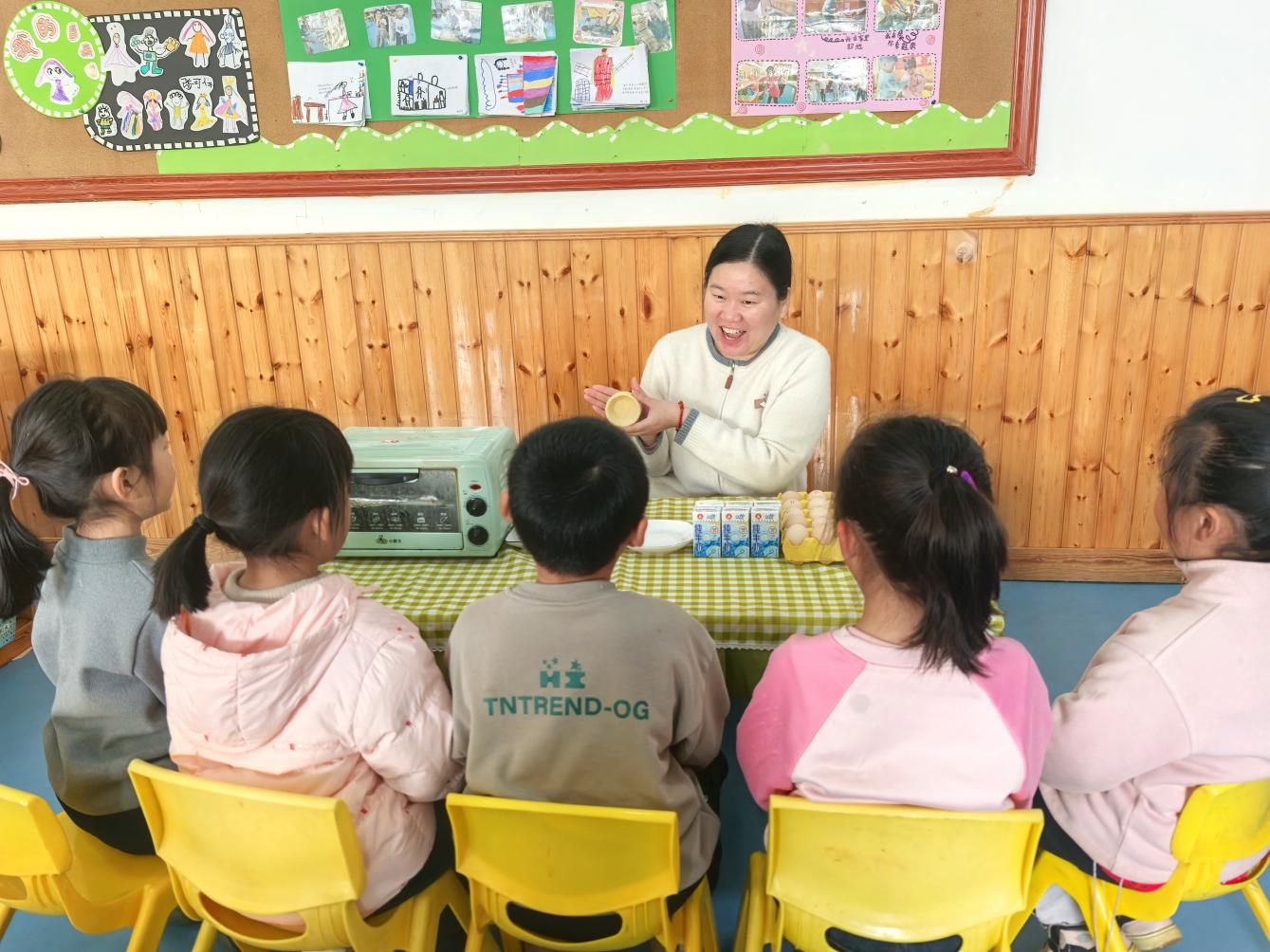 平邑县丰阳镇中心幼儿园开展蛋挞烘焙食育活动