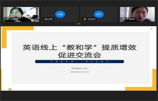 平邑县柏林镇中心校开展英语线上“教和学”提质增效促进交流会活动(图1)